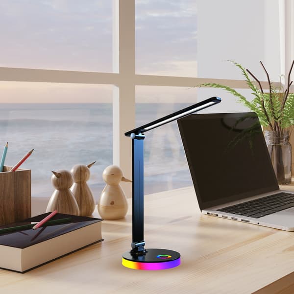 Bordlampe moderne sort touchpanel RGB variabel farve LED 5W BRUNO Milagro