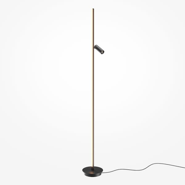 Moderne sort gulvlampe med LED-lysstick 14W THIN Maytoni
