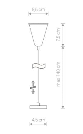 Nowodvorski ripustus musta SUSPENSION KIT 9460