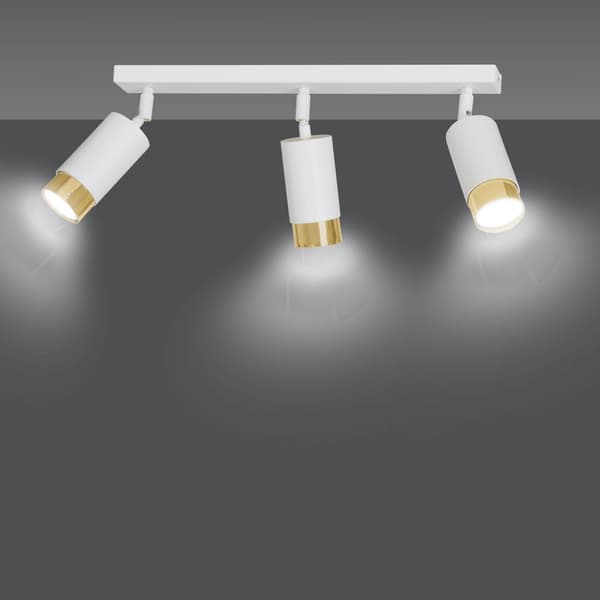 LOFTLAMPE Emibig 3xGU10 30W HIRO 3 WH/GOLD 963/3