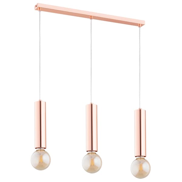 Moderne kobberfarvet pendellampe rør 3xE27 15W JAZZ Alfa