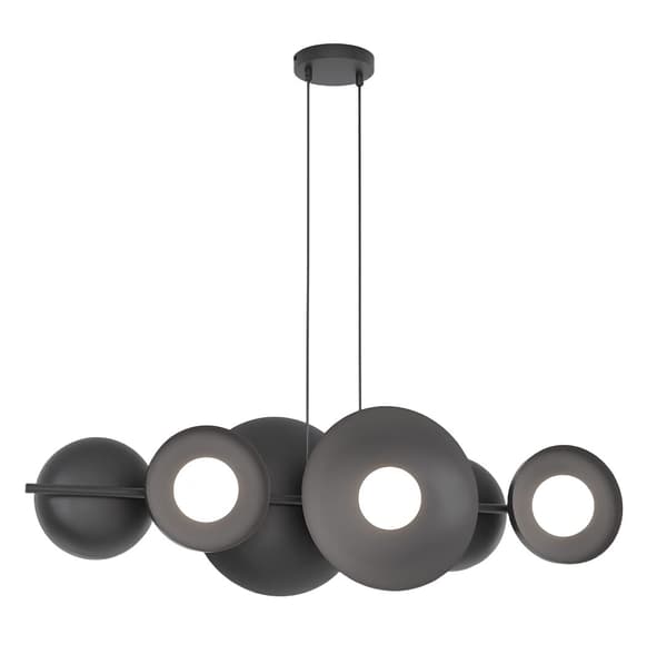 Designer pendellampe sort runde plader 6xG9 8W VOLUM Emibig