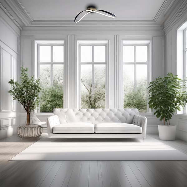 Moderne loftslampe til stuen sort neutral farve LED 21W INFINITY Milagro