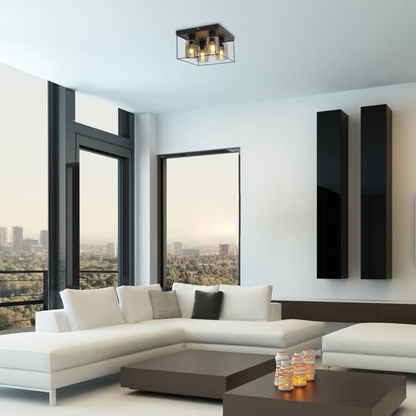 Loftlampe E27 4x25W sort 71034 Chadwick Rabalux