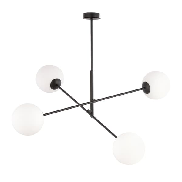 Emibig Lysekrone 4xE14 40W LINEAR 4 SORT/OPAL 1169/4