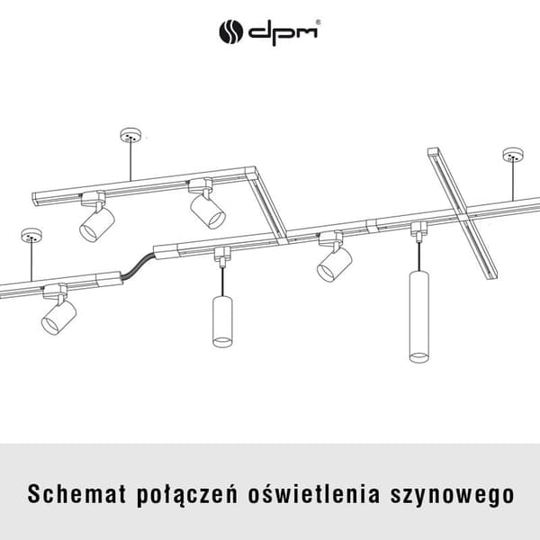 1-faset skinne sort 1m X-Line DPM