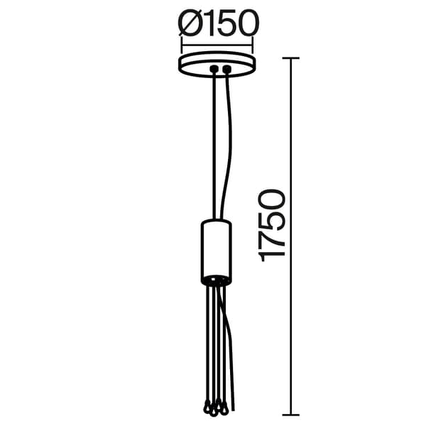 Pendelupphängning vit 175 cm ZON Maytoni Technical