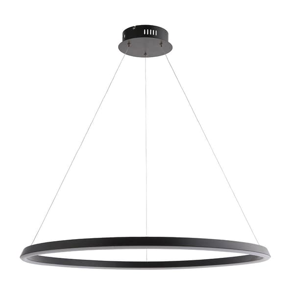 Moderne sort mat rund Ø80cm ring LED 43.5W STATEN Endon pendellampe