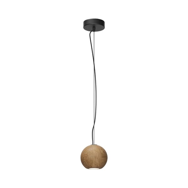 Skandinavisk pendellampe sort trækugle 1xGU10 50W BASIC TEXTURE Maytoni