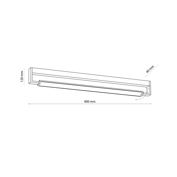 DEKSTER seinävalaisin sisäänrakennettu LED 36W TK-Lighting 3502