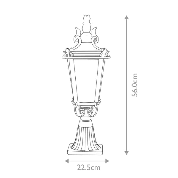 Klassisk utomhuslampa herrgårdsstil E27 60W Baltimore Elstead