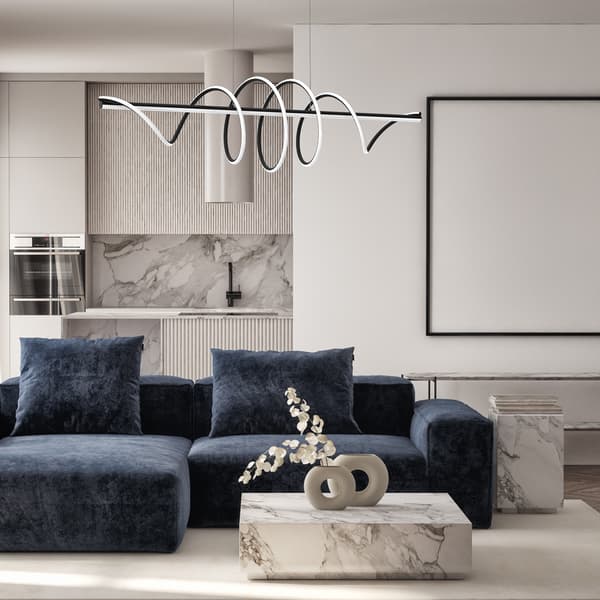 Moderne sort Twist LED 90W pendellampe Milagro