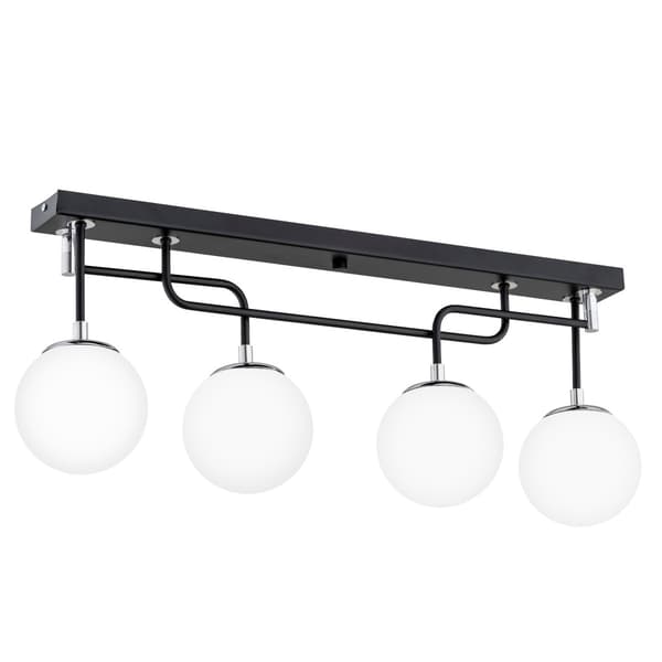 Loftlampe moderne sort-hvid sølv elementer 4xE14 10W GATUS Alfa
