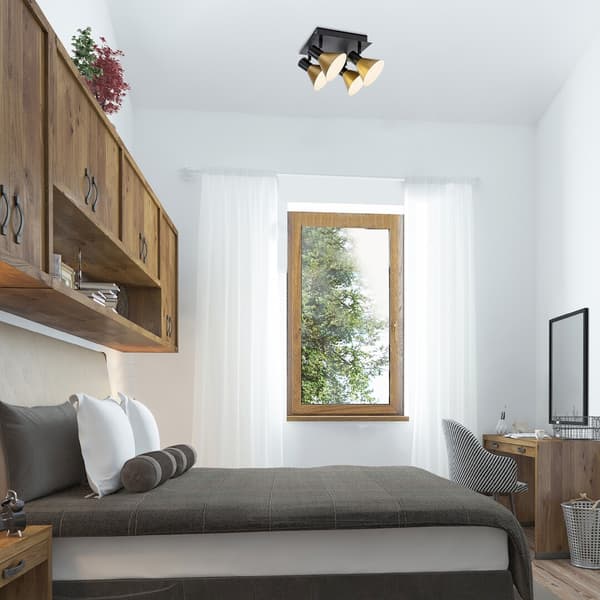 Loftspot mat sort / guld E14 4x40W Alvaro 3159 Rabalux