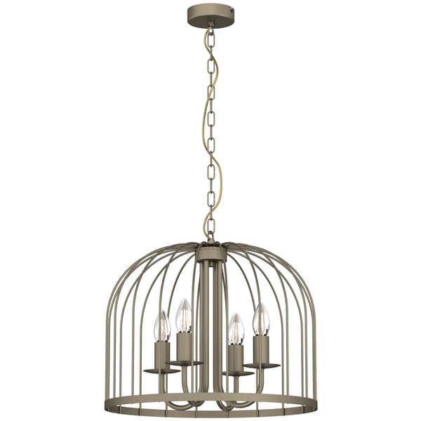 Rustik pendellampe titanium bronze burlysekrone 4xE14 15W Coco Luminex