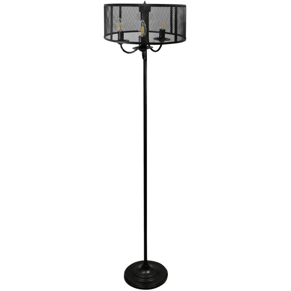 Sort gulvlampe E14x3 SOHO 310880 Polux