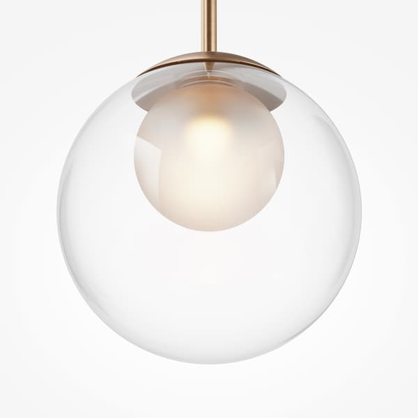 Guld pendellampe glaskugle Ø20 cm Basic form 1xG9 20W Maytoni