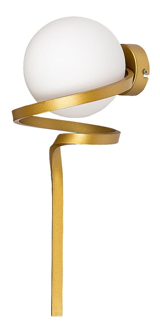 Vägglampa vit kula E27 guld Sarabi 71136 Rabalux