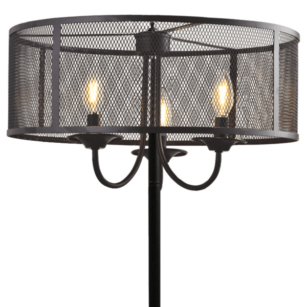Sort gulvlampe E14x3 SOHO 310880 Polux