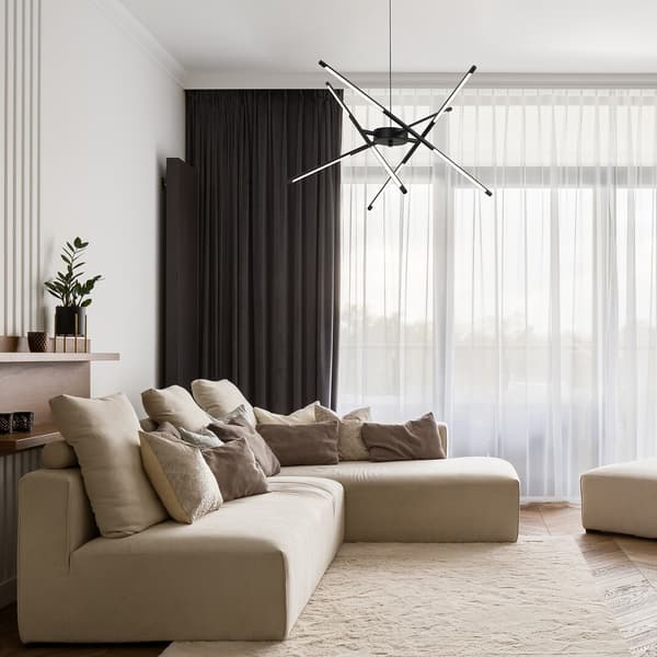 Moderne justerbar sort LED-pendellampe 30W HENLI Rabalux