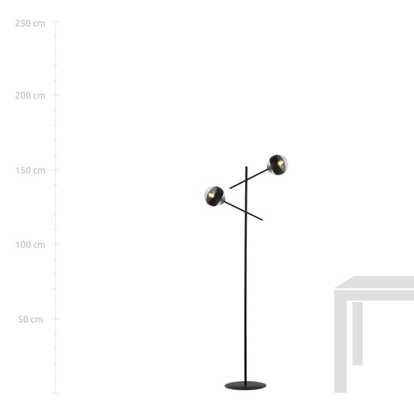 Emibig gulvlampe 2xE14 40W LINEAR LP2 BLACK/STRIPE 1168/LP2