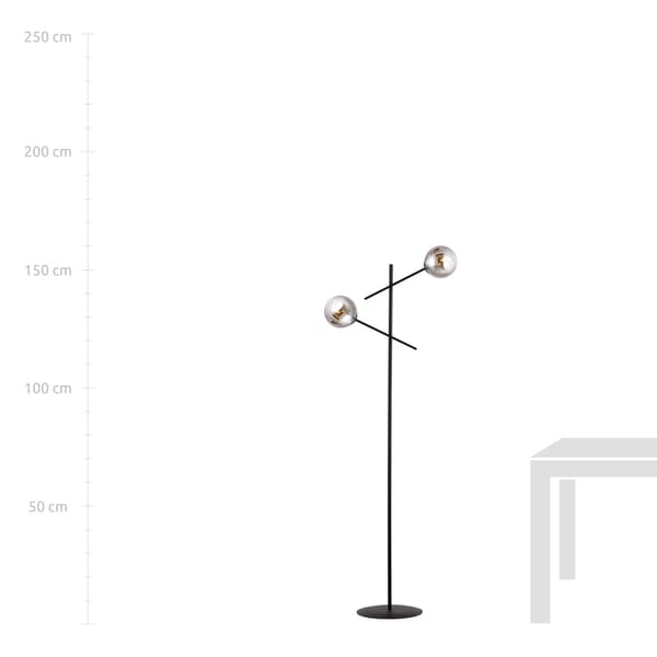 Emibig gulvlampe 2xE14 40W LINEAR LP2 SORT/GRAFIT 1167/LP2