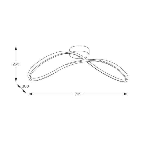 Loftlampe moderne ERDA LED 45W Zuma Line 19600C-BK