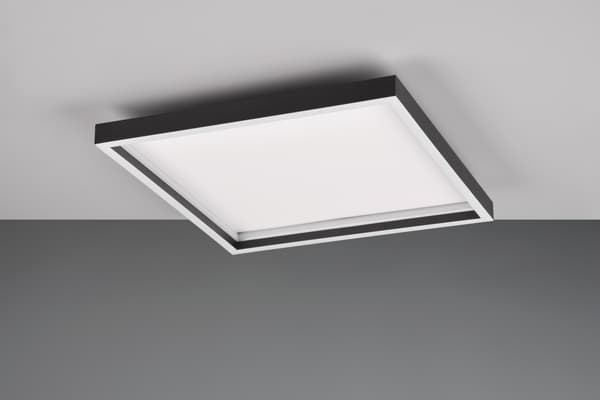 Loftlampe 35 cm LED 20W sort firkantet ROTONDA RL