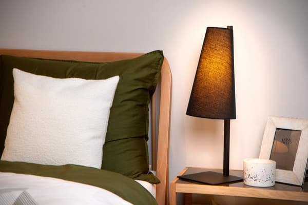 Sort bordlampe med skærm 56 cm E27 Gregory Lucide