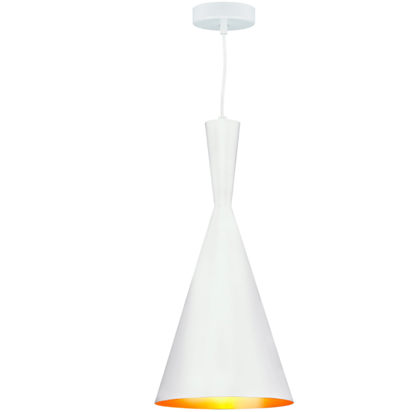 Pendellampe hvid-guld E27 MODERN 306777 Polux