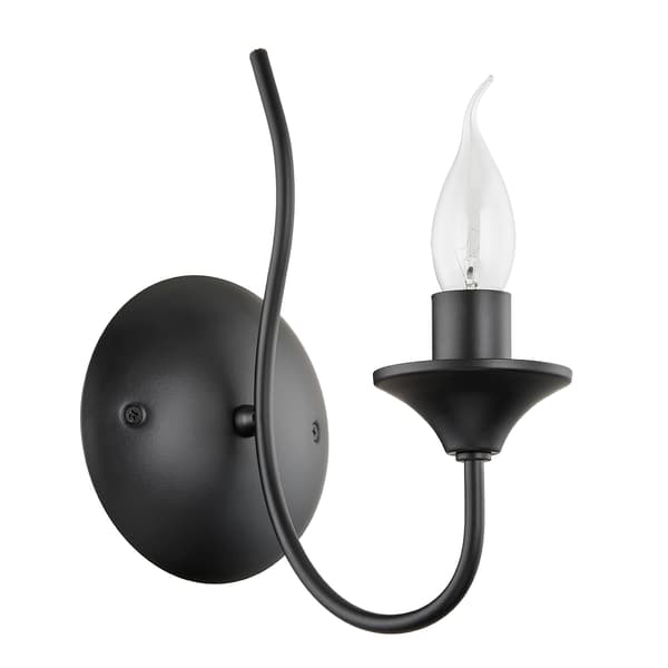 Væglampe minimalistisk sort stearinlys 1xE14 10W UNITY Alfa