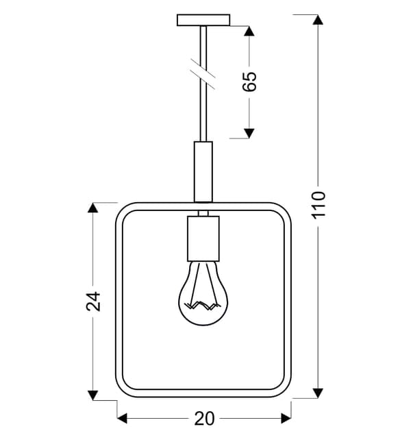 Pendellampa FRAME 1X60W E27 VIT 31-73563 Candellux