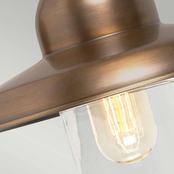 Utomhusvägglampa industriell Antik mässing E27 60W Somerton Elstead