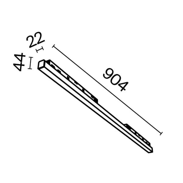 Hvid lineær LED-skinnespot 30W BASIS Maytoni Technical