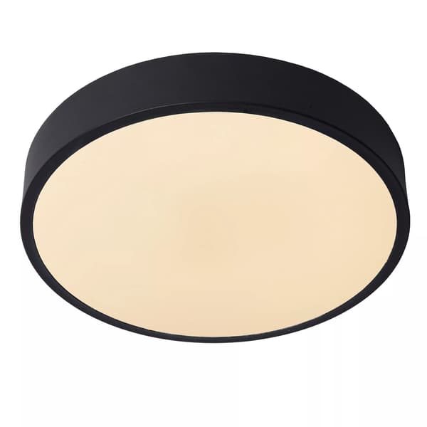 Loftlampe 30 cm LED 18W sort rund UNAR Lucide
