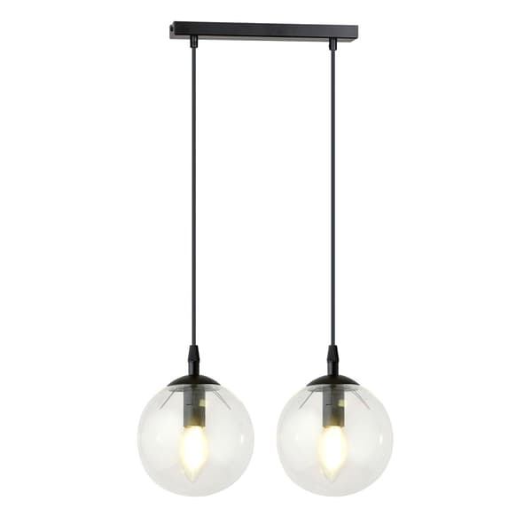 PENDEL Emibig 2xE14 40W COSMO 2 SORT TRANSPARENT 711/2