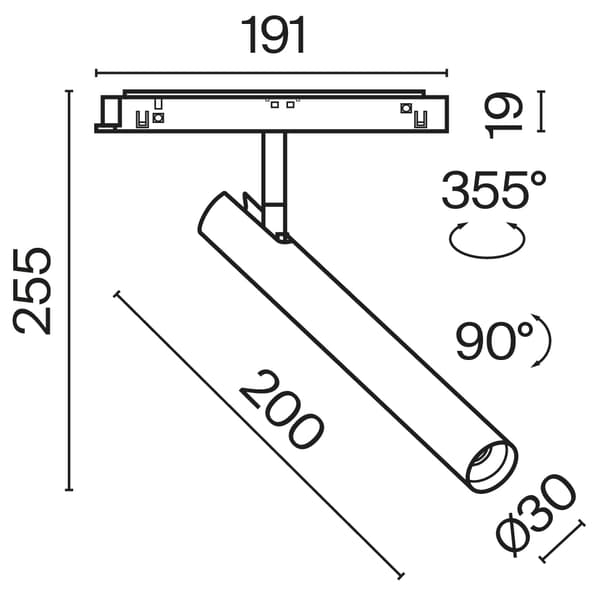 Maytoni Technical FOCUS T magnetisk skinnespot hvid LED 6W 3000K
