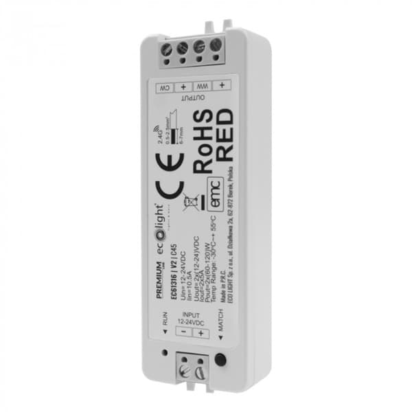 LED-listkontroller V2 RF CCT 10A 12-24V Ecolight