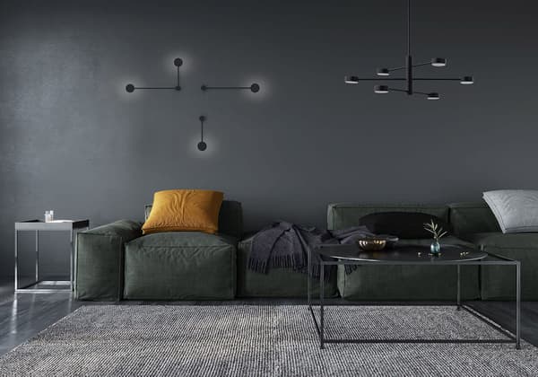 Nowodvorski ORBIT sort, stål 7946 LED pendel lysekrone