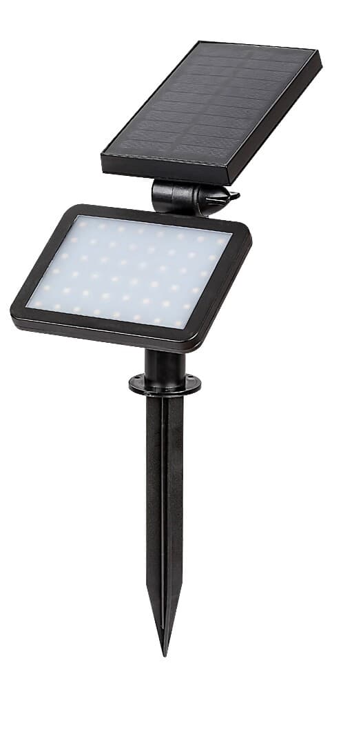 LED-solcellsdriven markspotlight 9.6W Kelna svart 77011 Rabalux