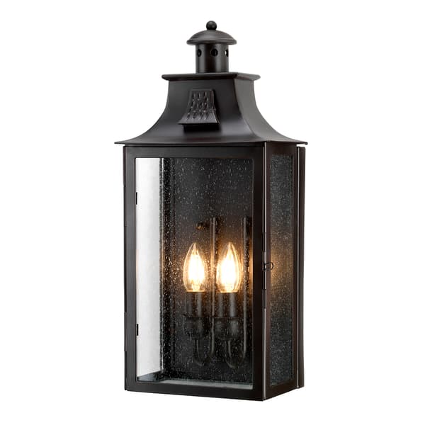 Retro utomhusvägglampa Gammal brons E14 60W Kendal Elstead