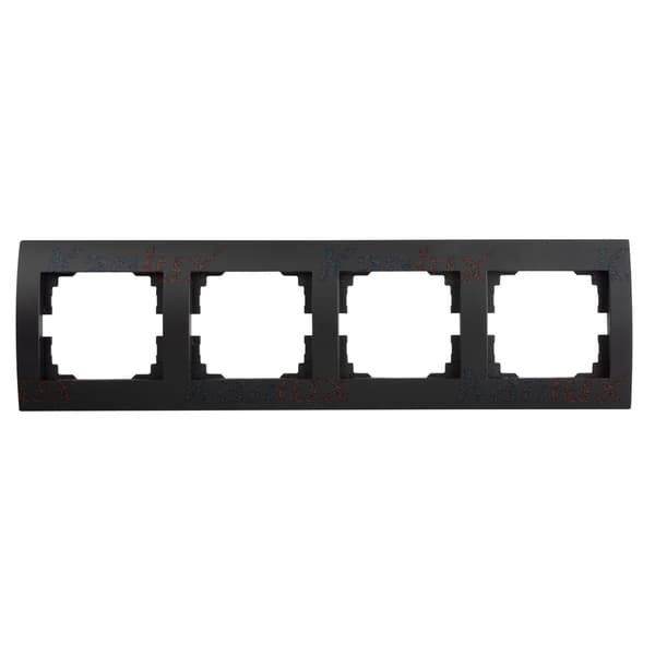 LOGI firedobbelt horisontal ramme mat sort Kanlux 33577