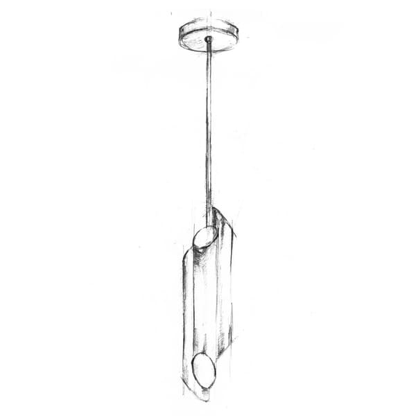Pendellampe tre guld tuber Libra 6xE14 40W Milagro