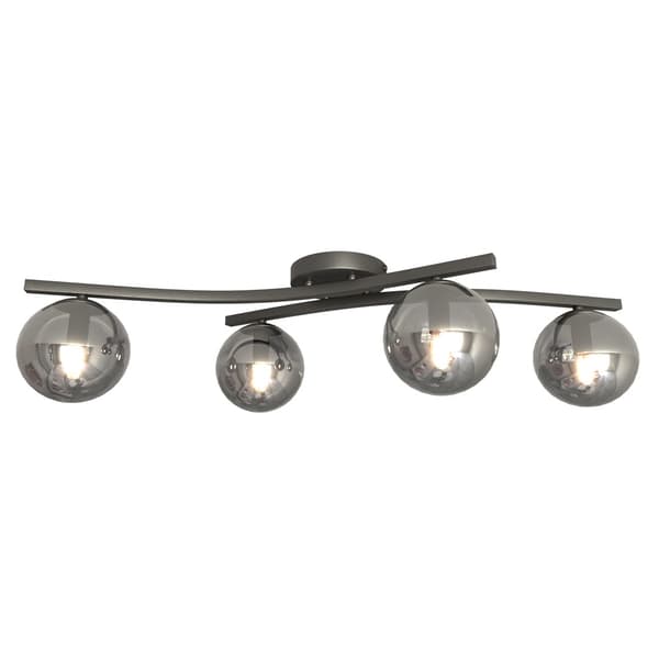 Loftlampe moderne sort-grafit kugler 4xE14 10W OPUS Emibig