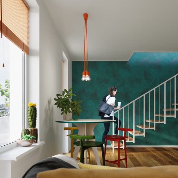 DIEGO 5 orange ljuskrona Sollux Lighting SL.0586