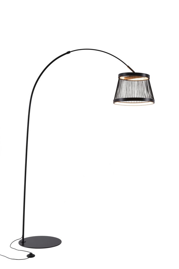 Moderne sort buet LED gulvlampe 20W BALU Zuma Line