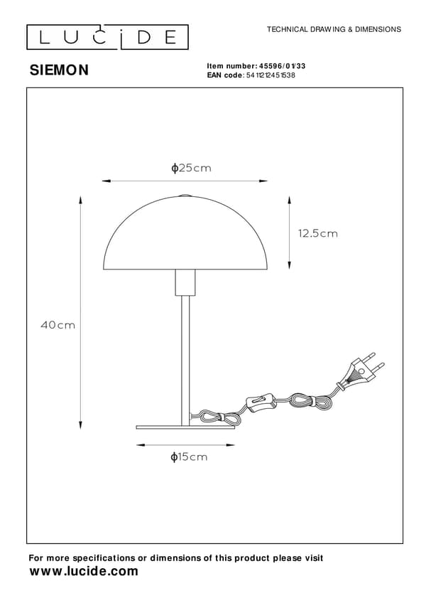 Bordlampe grøn eklektisk E14 Siemon Lucide