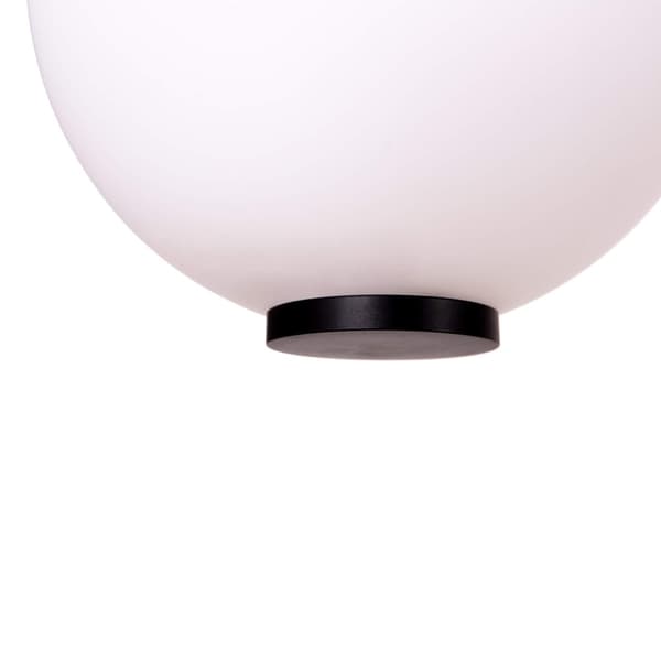 Sort pendel 2 hvide kugleformede skærme TAMA LED 16W P0469 Maxlight