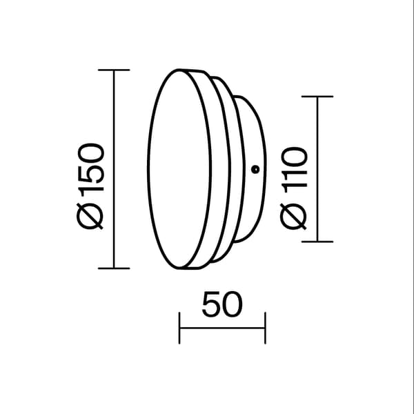 Seinävalaisin art deco musta pyöreä marmori LED 5W BASIC TEXTURE Maytoni