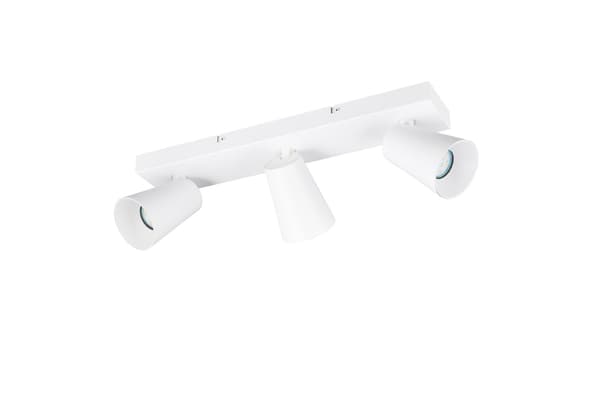 Takspotlight minimalistisk vit rektangulär koniska skärmar 3xGU10 10W SHARP Trio